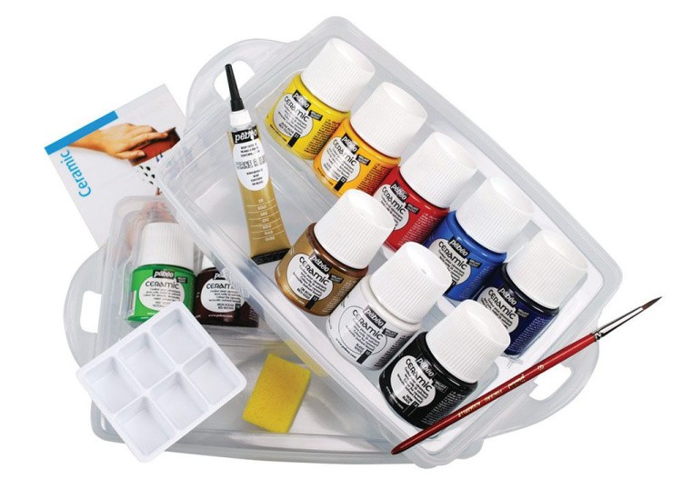 Набор красок по керамике и металлу с аксессуарами, Ceramic — картинка 2