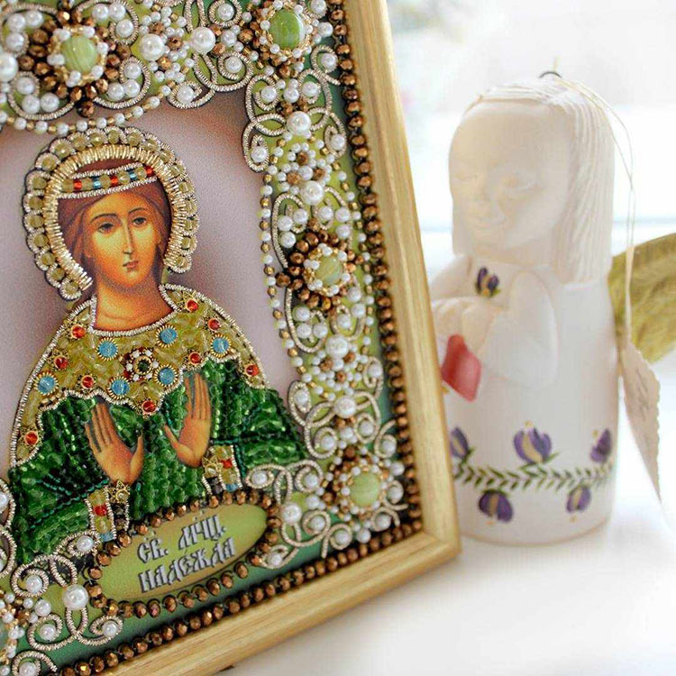 Вышивка Образа в каменьях «Святая Надежда» — картинка 3