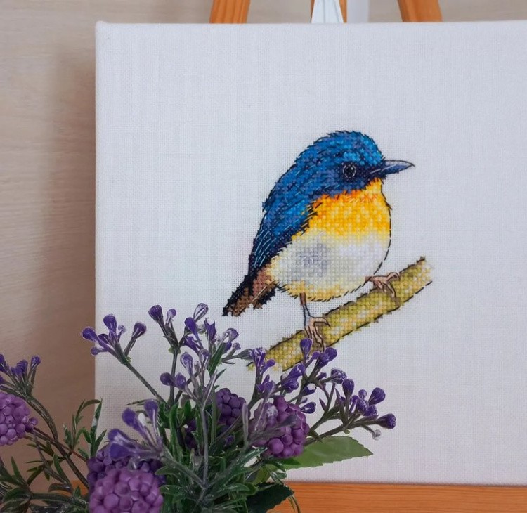 Набор для вышивания «Синяя мухоловка» — картинка 2