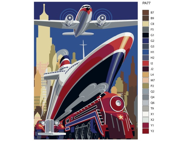 Картина по номерам «Транспорт XX века» — картинка 2