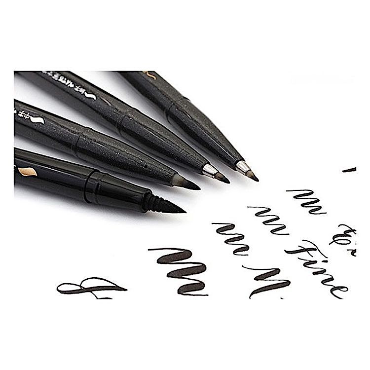 Фломастер-кисть Brush Sign Pen (черный цвет), Extra Fine, Pentel — картинка 2