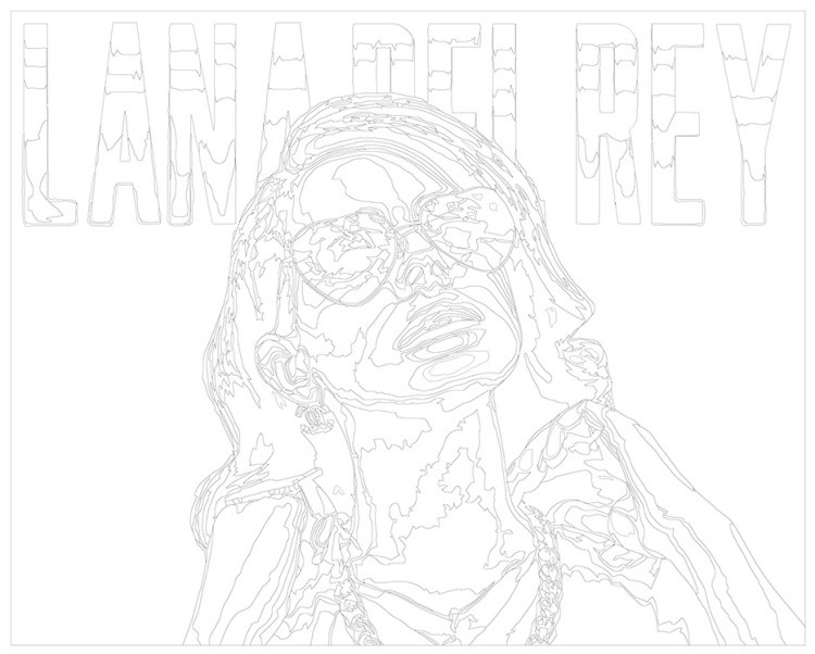 Картина по номерам «Lana Del Rey Лана Дель Рей: Обложка альбома» — картинка 3