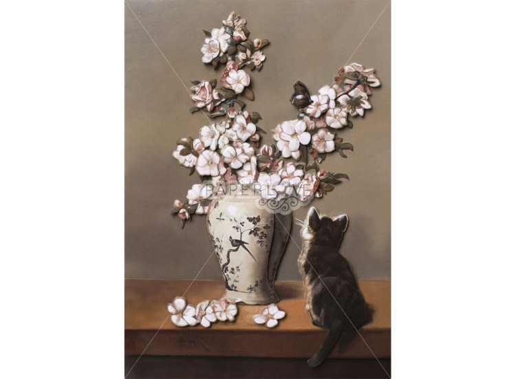 Папертоль «Котенок и весна» — картинка 2