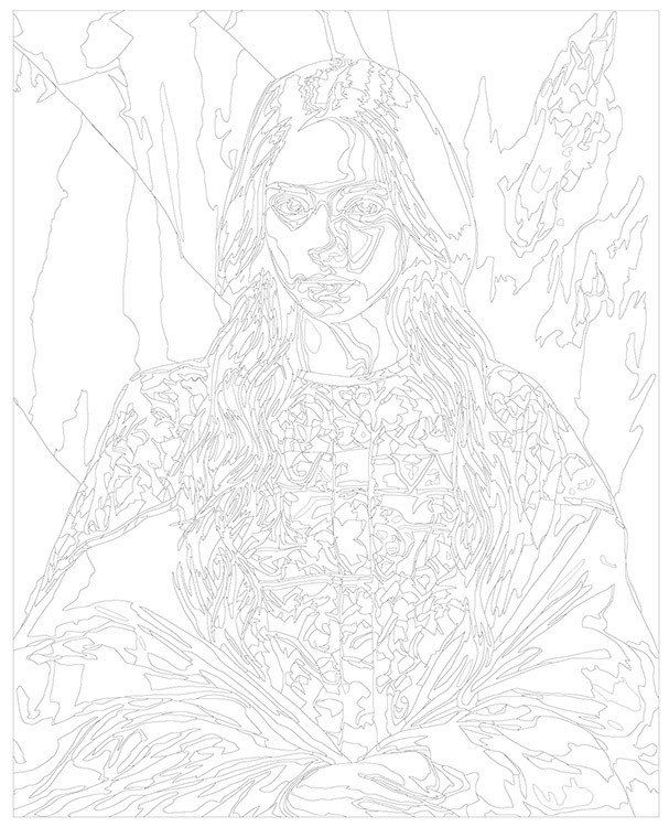 Картина по номерам «Девушка на фоне российского флага» — картинка 3