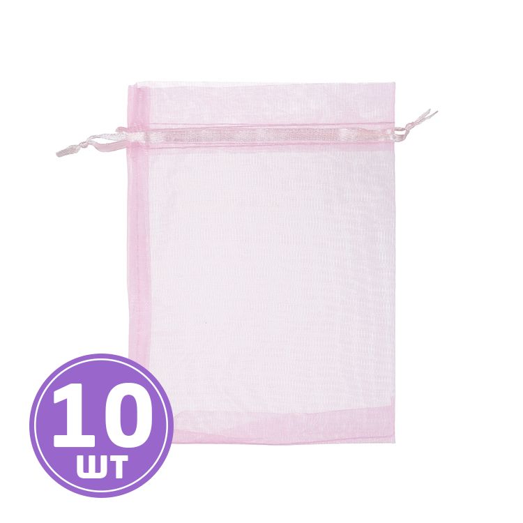 Подарочные мешочки, 12x17 см, 10 шт., 02 розовый, Stilerra