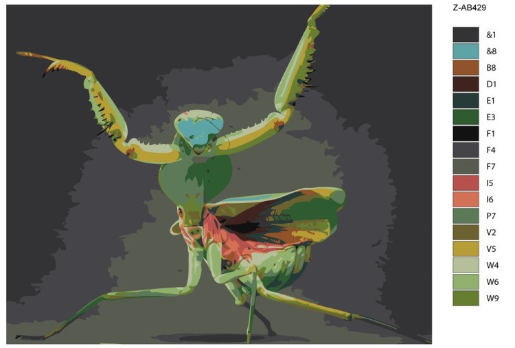 Картина по номерам «Богомол» — картинка 2