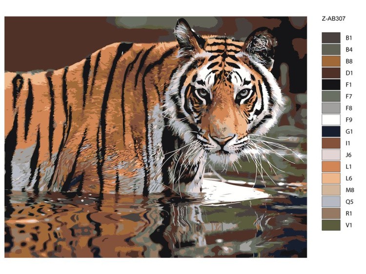 Картина по номерам «Тигр» — картинка 2