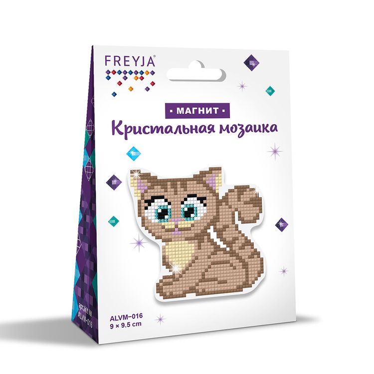 Алмазная вышивка магнит «Котенок» — картинка 2