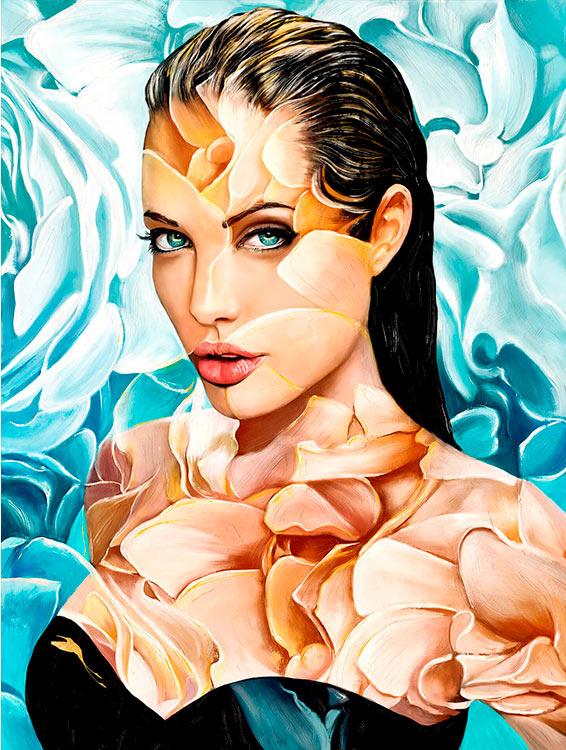 Алмазная вышивка «Анджелина Джоли»