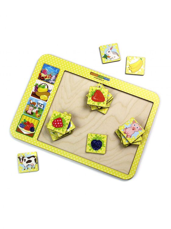 Развивающее пособие из дерева. Досочки «Ассоциации-1» — картинка 2