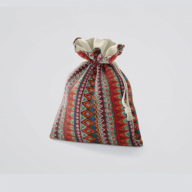 Ткань льняная, 3 м x 150 см, 140 г/м², цвет: красный, геометрический принт, TBY — картинка 7