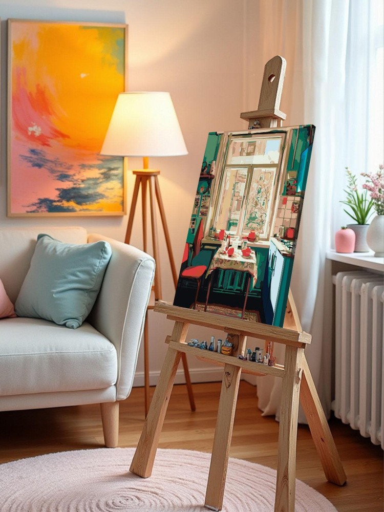 Картина по номерам Дома панельки родные эстетичная кухня — картинка 10