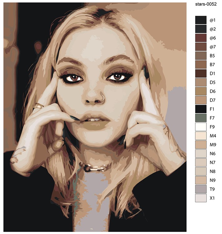 Картина по номерам «Блогер Даша Каплан: портрет 40x50» — картинка 2