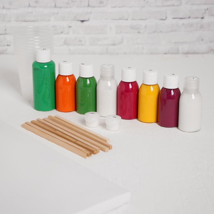 Набор для рисования жидким акрилом Флюид Арт «Цветы» — картинка 3