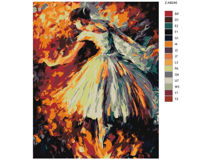 Картина по номерам «Балерина» — картинка 2