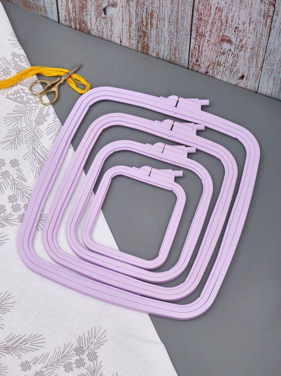 Пяльцы пластиковые прямоугольные с винтом №1, 11х9,5 см, Nurge — картинка 2