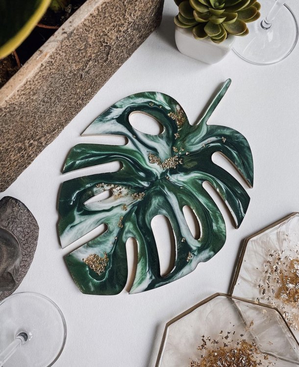 Силиконовый молд Монстера L, 16,5x23,5 см — картинка 7