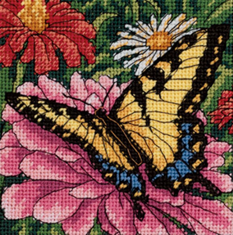 Набор для вышивания «Бабочка на цинии»