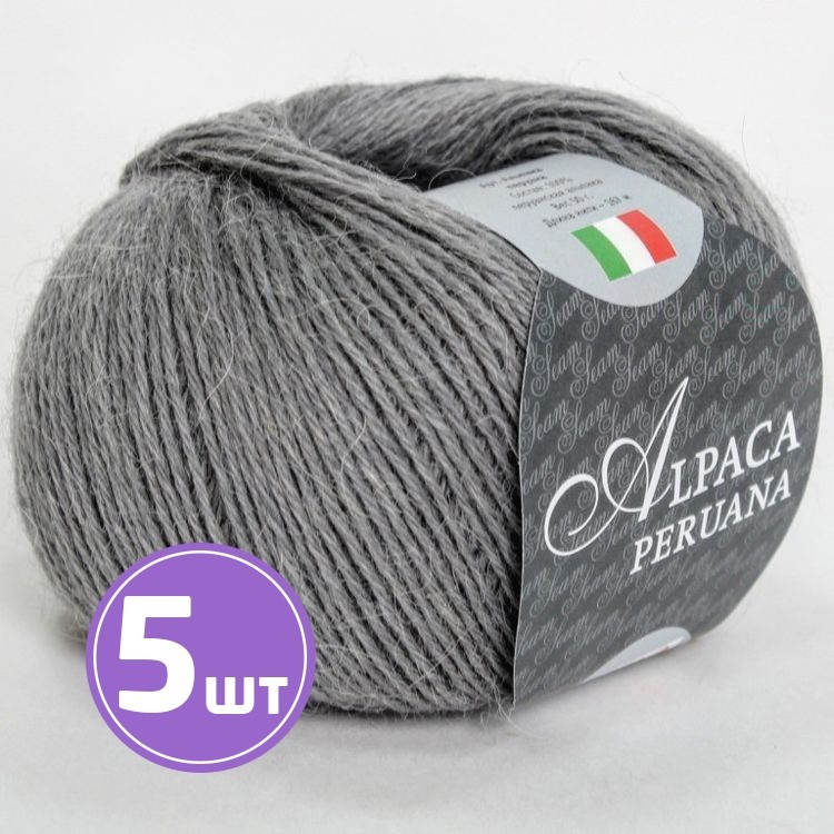 Пряжа SEAM ALPACA PERUANA (517), мышиный, 5 шт. по 50 г