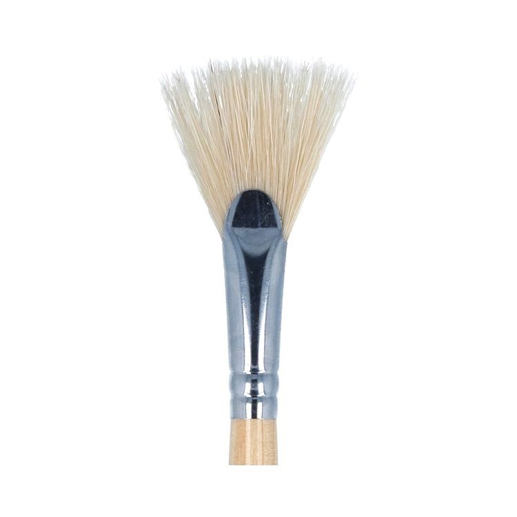 Кисть щетина №08, веерная, 5 шт., короткая ручка, Mr.Painter — картинка 2