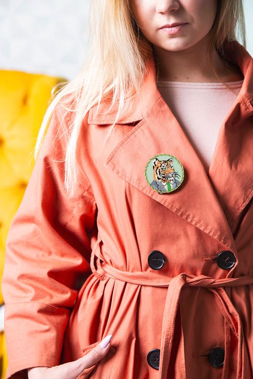 Набор для вышивания «Брошь. Тигр Эдмунд» — картинка 3