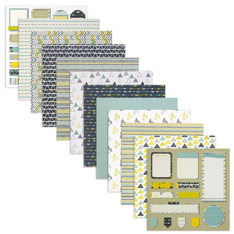 Бумага для скрапбукинга 30х30 см «Путешествие», 12 дизайнов — картинка 2
