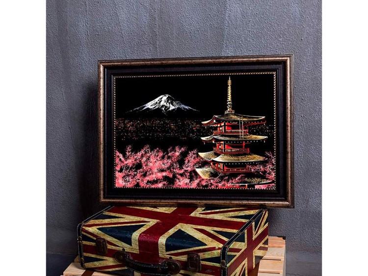 Скретч-картина «Cherry Blossoms» (цветная) — картинка 4