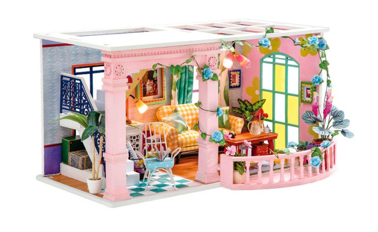 Набор для создания миниатюры (румбокс) «Цветочная лоджия» — картинка 3