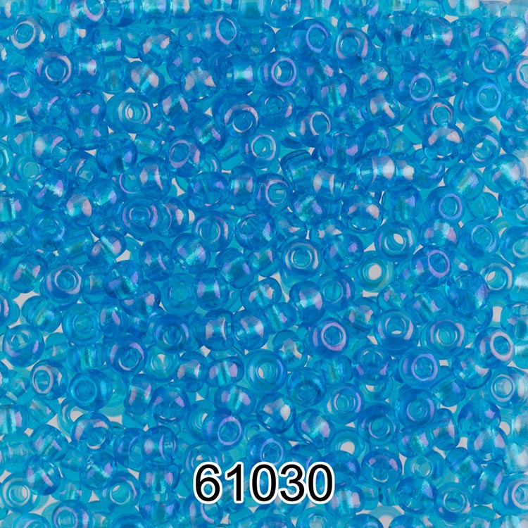 Бисер Чехия круглый 331-19001 2,3 мм 10/0, 50 г, цвет: 61030 голубой