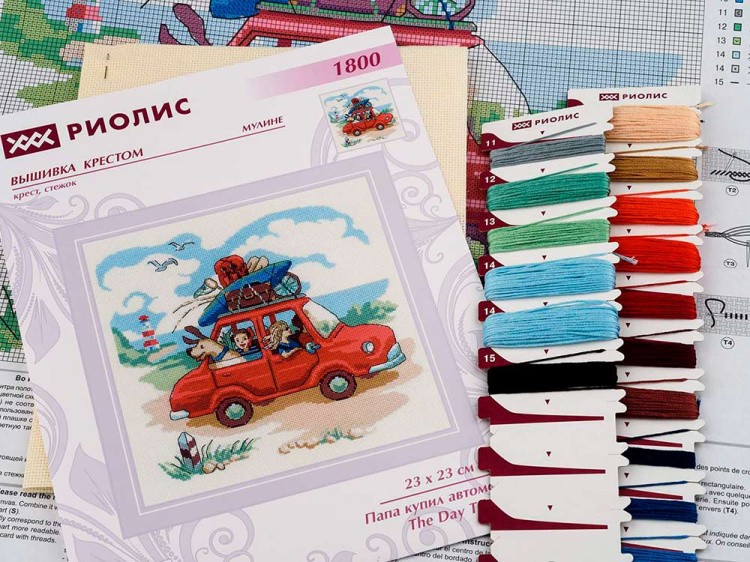 Набор для вышивания «Папа купил автомобиль» — картинка 3