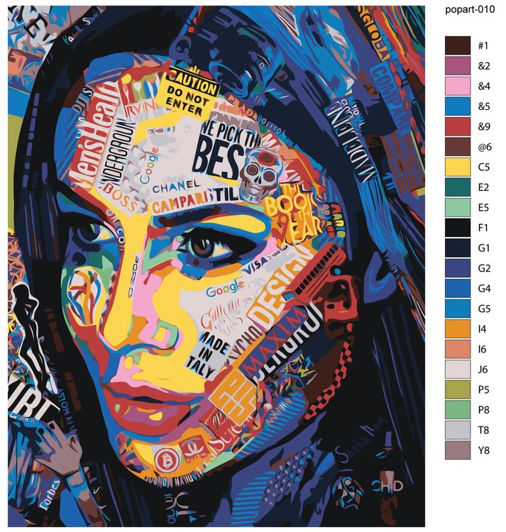 Картина по номерам «Pop Art Поп-арт 5» — картинка 3