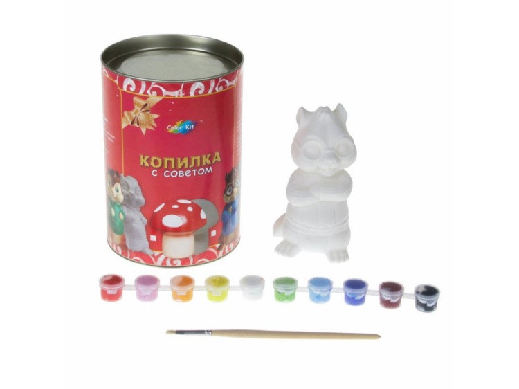 Виниловая копилка-раскраска «Бурундук ученый» — картинка 2