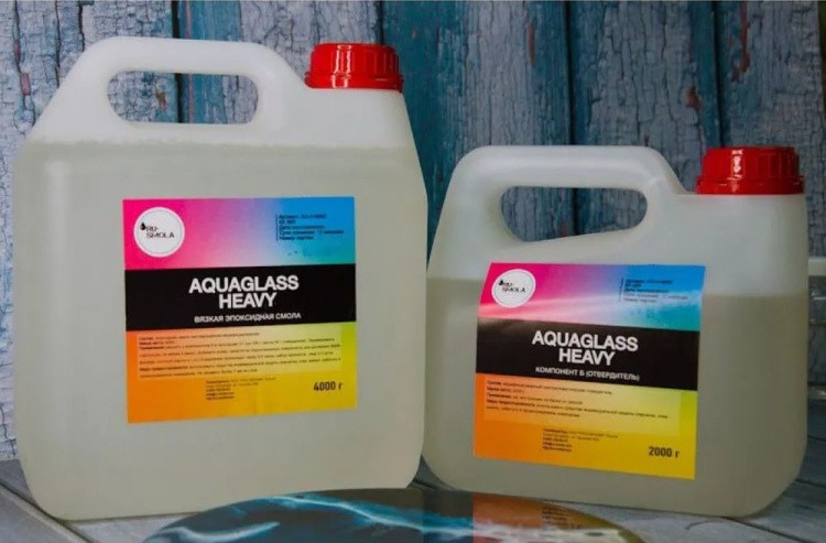 Особо вязкая смола для рисования Aquaglass Heavy 6 кг, RU-SMOLA — картинка 2