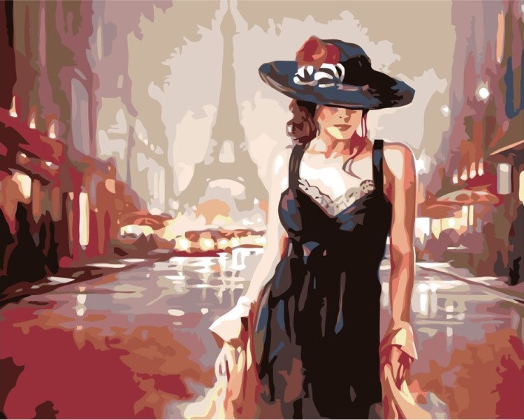 Картина по номерам «Парижанка»
