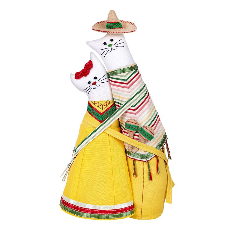 Набор для шитья «Коты-обнимашки мексиканцы»