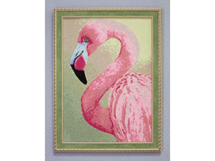 Алмазная вышивка «Розовый фламинго» — картинка 2