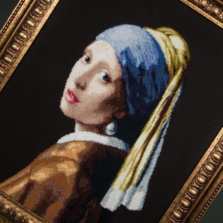 Набор для вышивания «Девушка с жемчужной серьгой» (По мотивам Я. Вермеера) — картинка 3