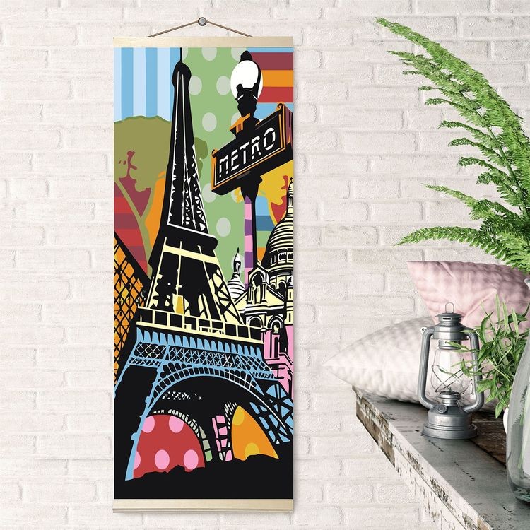 Картина по номерам «Панно. Париж. Поп арт»