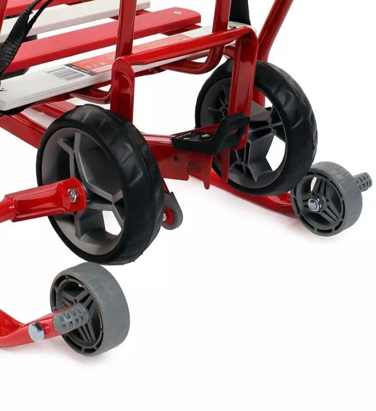 Санки детские с колесами зимние Тимка 5, алый — картинка 11