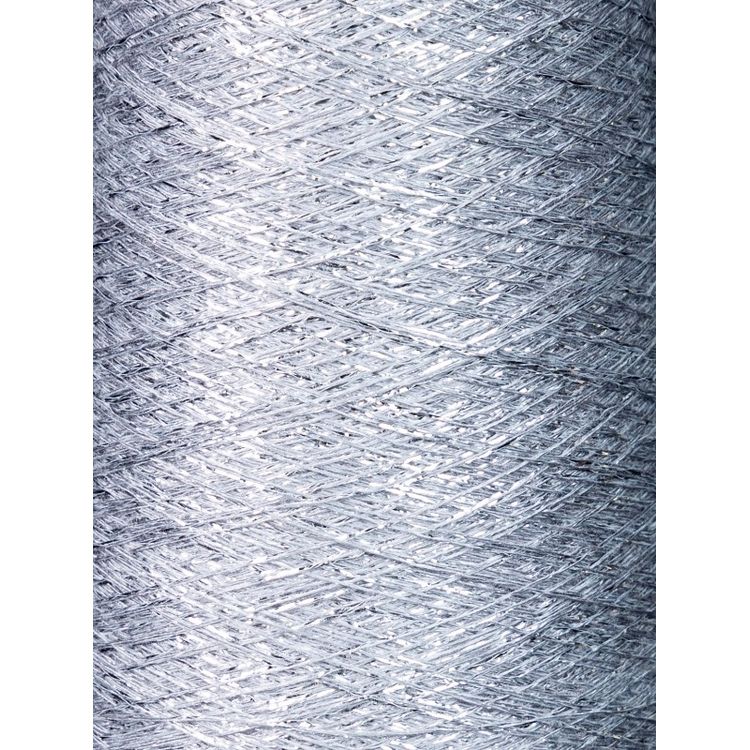 Пряжа бобинная OnlyWe (В18), серый с серебристым люрексом, 1 шт., 50 г — картинка 2