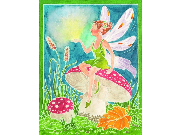 Картина акварелью по контурам «Эльфы» — картинка 3
