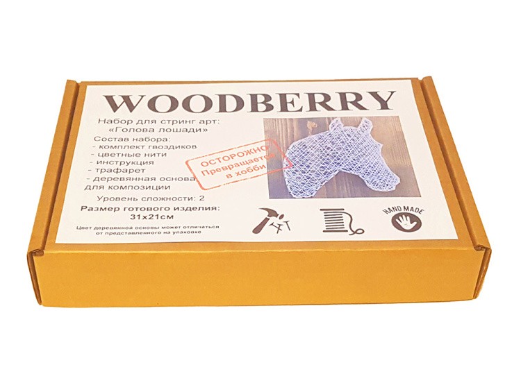 Набор для творчества STRING ART «Голова лошади» — картинка 3