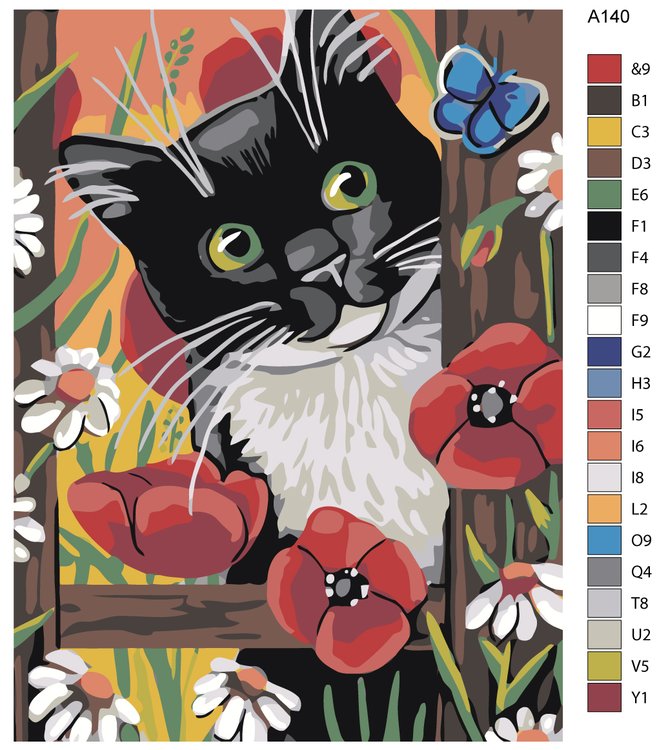 Картина по номерам «В полевых цветах» — картинка 2