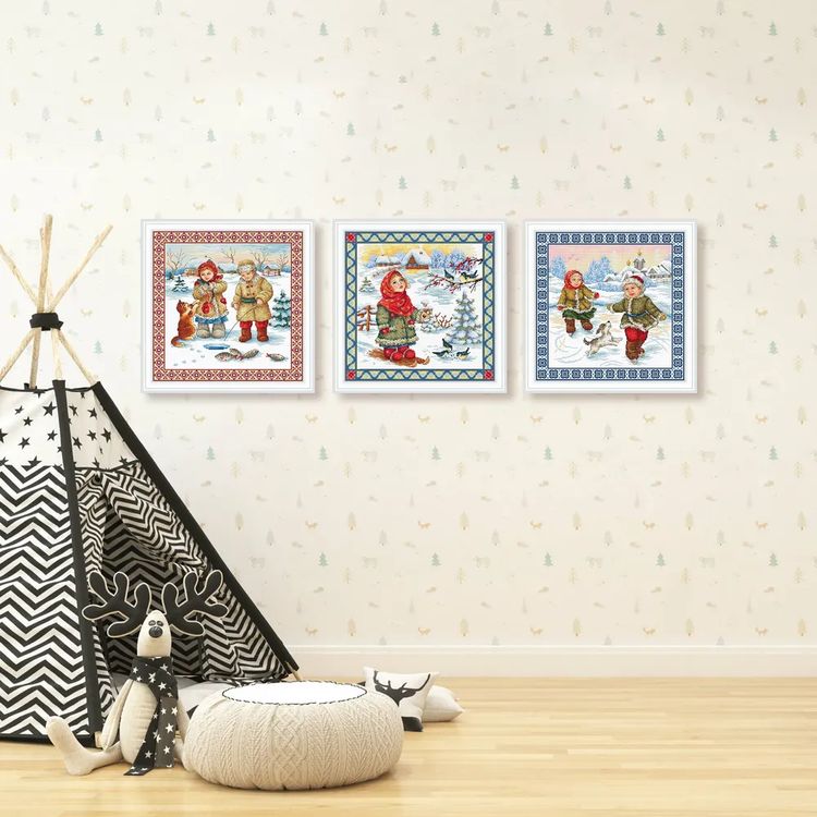 Набор для вышивания «Зимние забавы. Рыбалка» — картинка 10