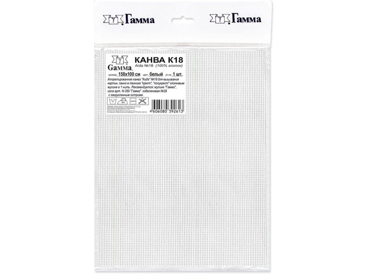 Канва Aida 18 Gamma белая 150x100 см — картинка 2