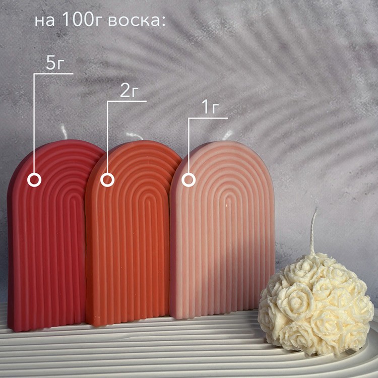 Краситель сухой для свечей/воска, «Красный», 10 г — картинка 2