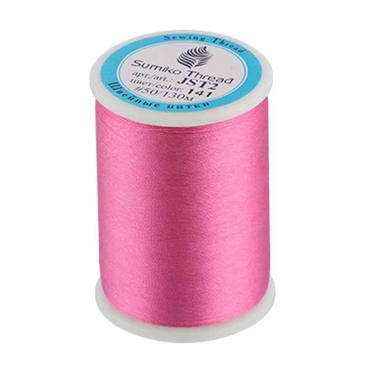 Нитки для вышивания SumikoThread, цвет: №141 ярко-розовый, 130 м