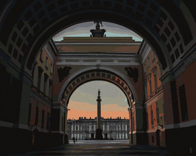 Картина по номерам «Вид на Дворцовую площадь»