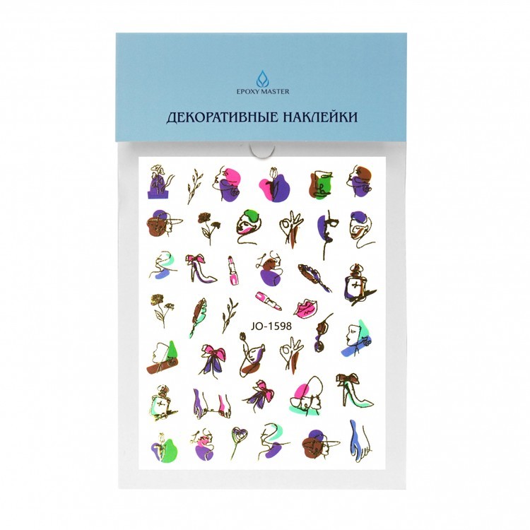 Декоративные наклейки с металлизированным эффектом №9, 12x8 см, 1 шт. — картинка 2