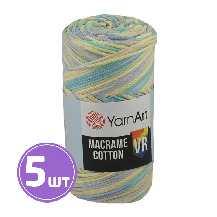 Пряжа YarnArt Macrame Cotton VR (Макраме Коттон ВР) (924), мультиколор, 5 шт. по 250 г